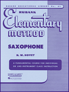 RUBANK ELEMENTARY METHOD SAXOPHONE cover